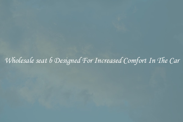 Wholesale seat b Designed For Increased Comfort In The Car