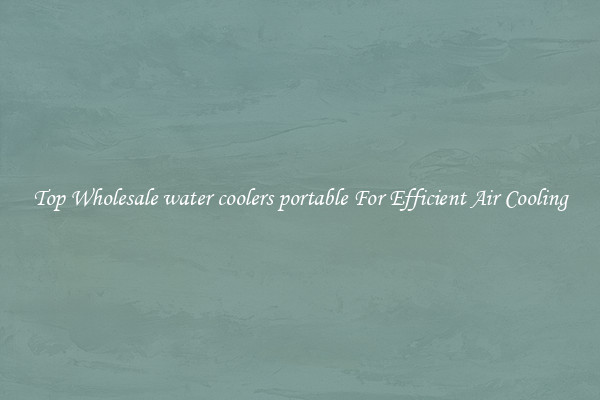Top Wholesale water coolers portable For Efficient Air Cooling