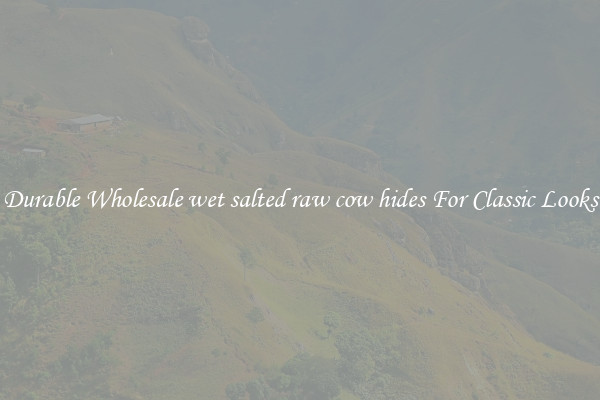 Durable Wholesale wet salted raw cow hides For Classic Looks