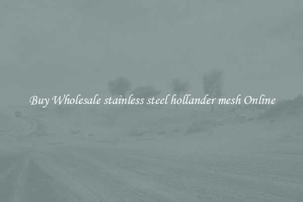 Buy Wholesale stainless steel hollander mesh Online