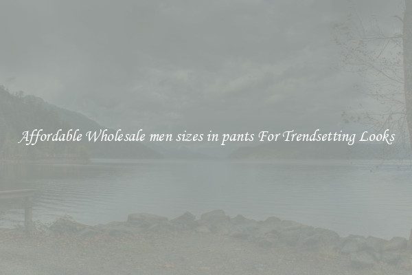 Affordable Wholesale men sizes in pants For Trendsetting Looks