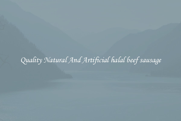 Quality Natural And Artificial halal beef sausage