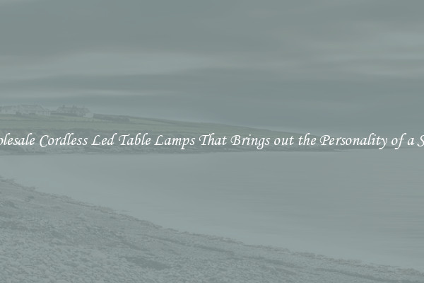 Wholesale Cordless Led Table Lamps That Brings out the Personality of a Space