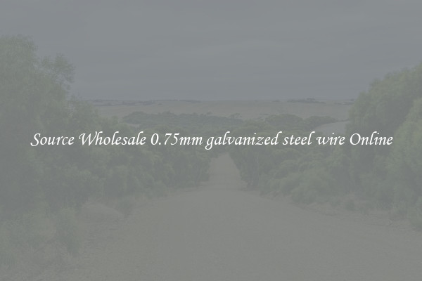 Source Wholesale 0.75mm galvanized steel wire Online