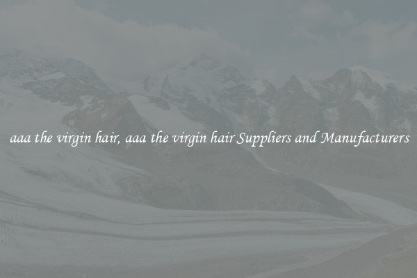 aaa the virgin hair, aaa the virgin hair Suppliers and Manufacturers
