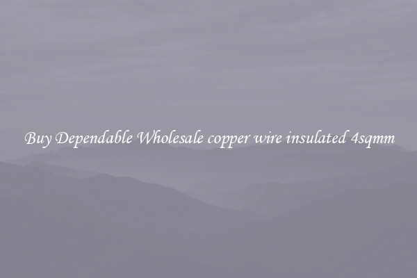 Buy Dependable Wholesale copper wire insulated 4sqmm